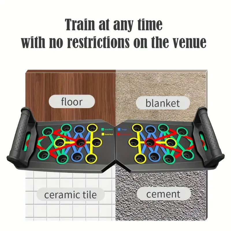 Push-Up Board for Men and Women Multifunctional Detachable Push-Up Bar for Strength Training Portable Home Gym Exercise Equipment Fitness Level Summervibes