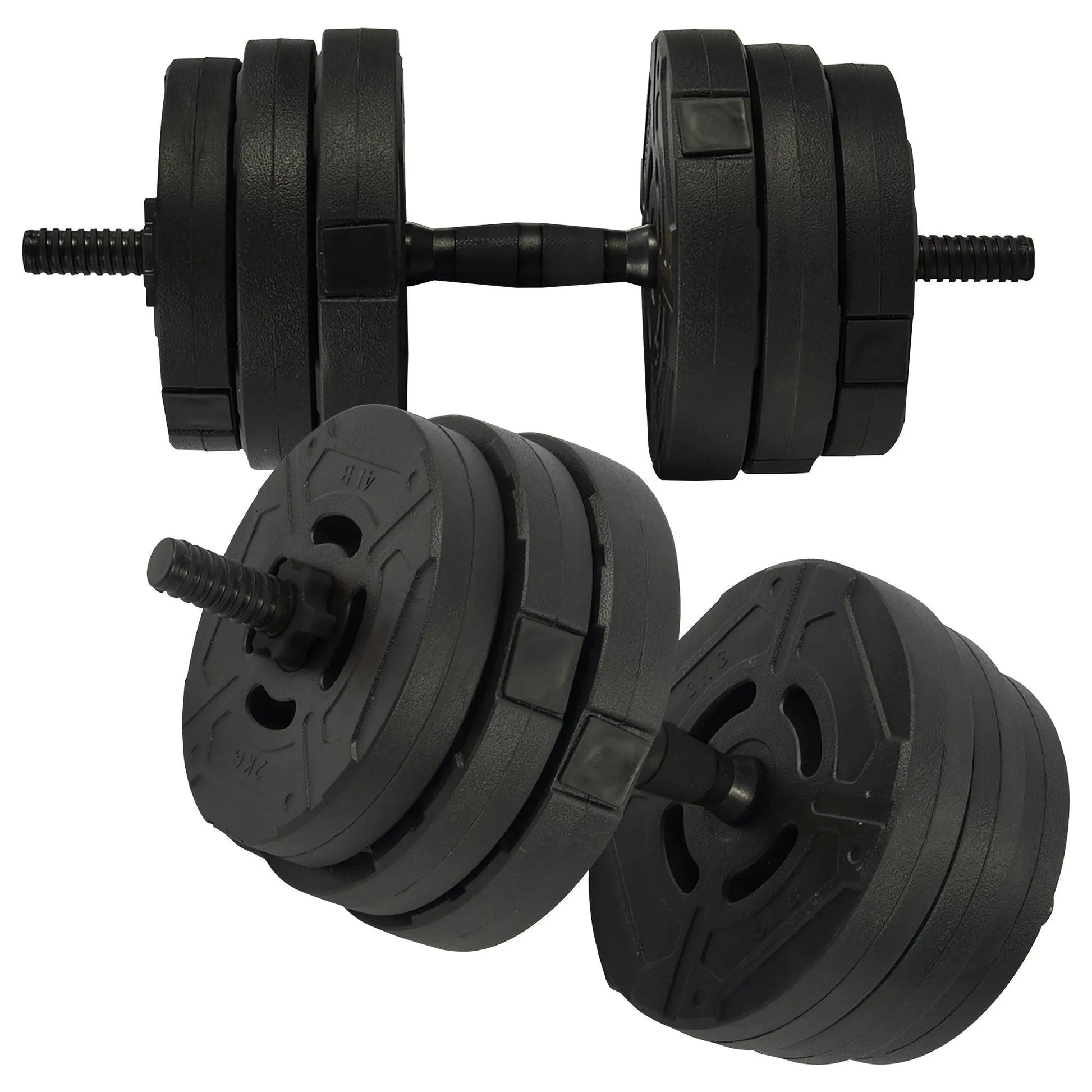 Fitvids 4-in-1 Adjustable Dumbbell Set - 60 lbs Free Weight System with Connector