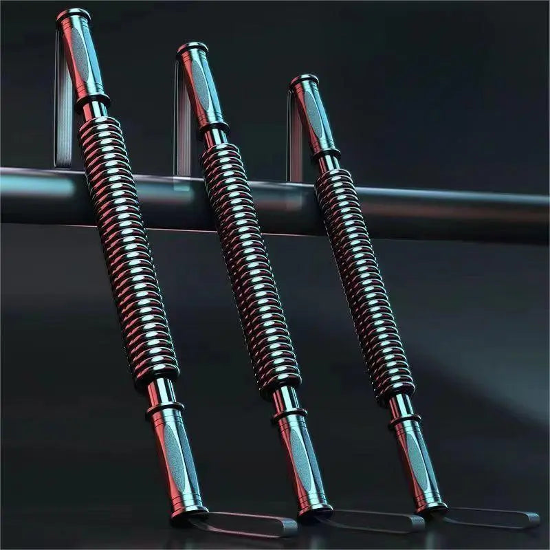 Carbon Fiber Strong Spring Bar - Home Strength Training Equipment with Protective Net Rope, Multi-Muscle Upper Body Workout, Multiple Strength Options, Hand Grip Exerciser, Workout Hand Gripper, Twister Arm Trainer, Forearm Strengthener for Office Workers