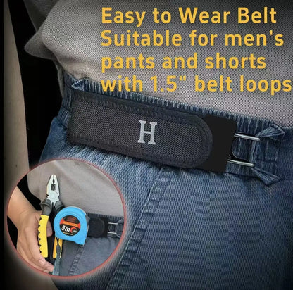 Double-Strap Tactical Hook Elastic Waistband — No-Buckle Concealed Closure with Velcro Fastening; the No-Buckle System Is Suitable for Hunting, Fishing, Camping, and Casual Home Wear—Compatible with Uniforms, Tactical Gear, and Outdoor Activities (Unisex