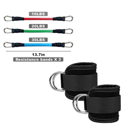 Adjustable Ankle Strap Resistance Band for Home Workout, Elastic Training Band for Legs & Glutes, Fitness Accessory Summervibes