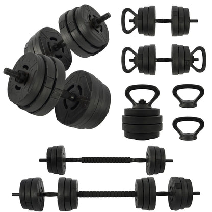 Fitvids 4-in-1 Adjustable Dumbbell Set - 60 lbs Free Weight System with Connector