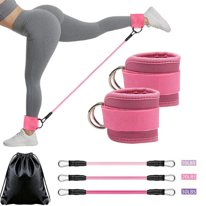 Adjustable Ankle Strap Resistance Band for Home Workout, Elastic Training Band for Legs & Glutes, Fitness Accessory Summervibes